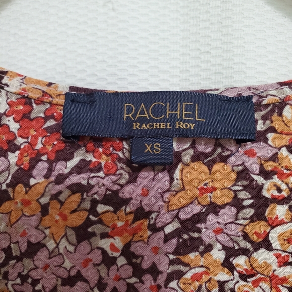 Rachel Roy Boho Floral Tassel Front Top - Picture 8 of 9